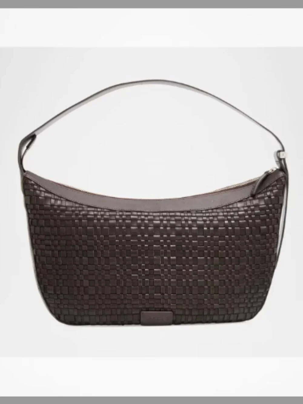 STAUD NWT Demy Large Woven Leather Hobo Bag (ORIG. $695) ESPRESSO